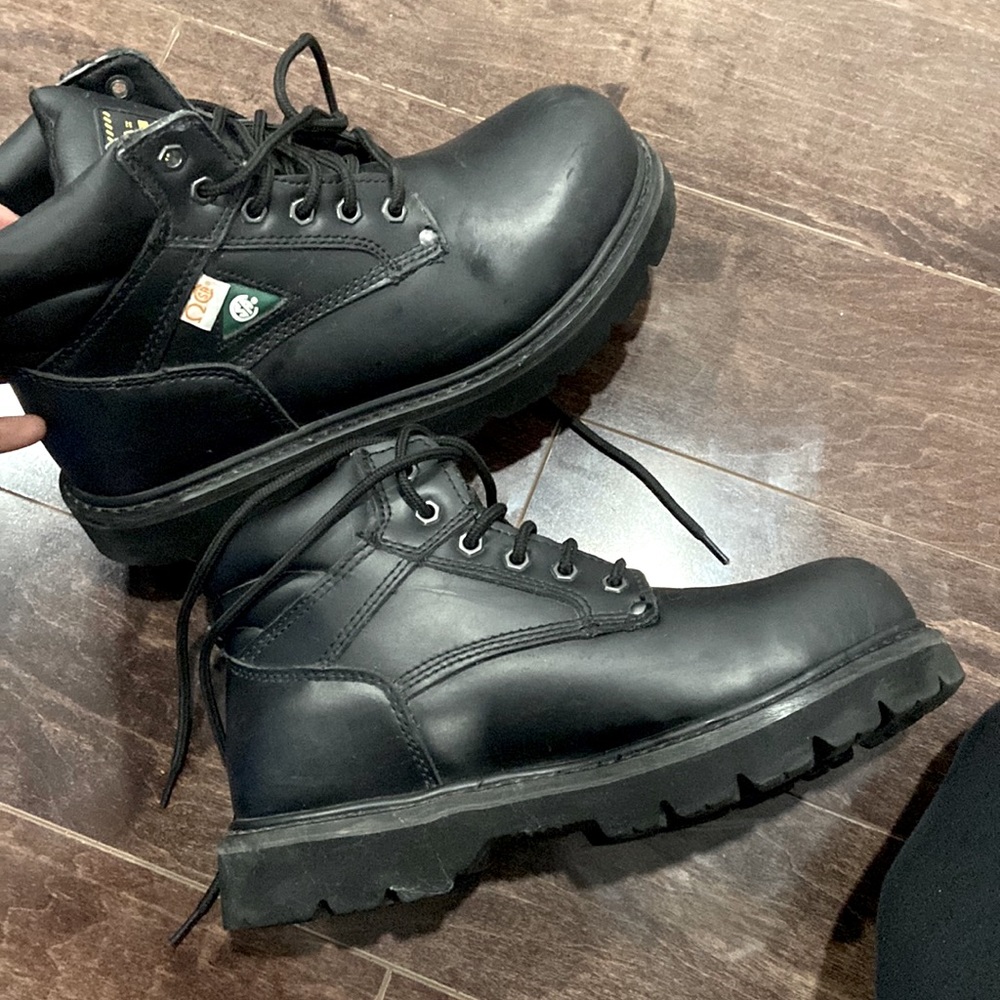 Black work boots